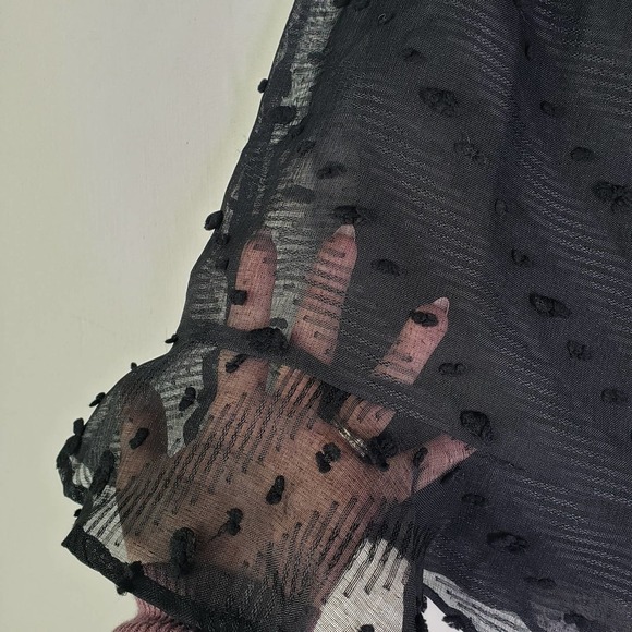 NEW Entro True To You‎ Skirt M Black Swiss Dot Ruffle Hem NWT - Picture 5 of 9